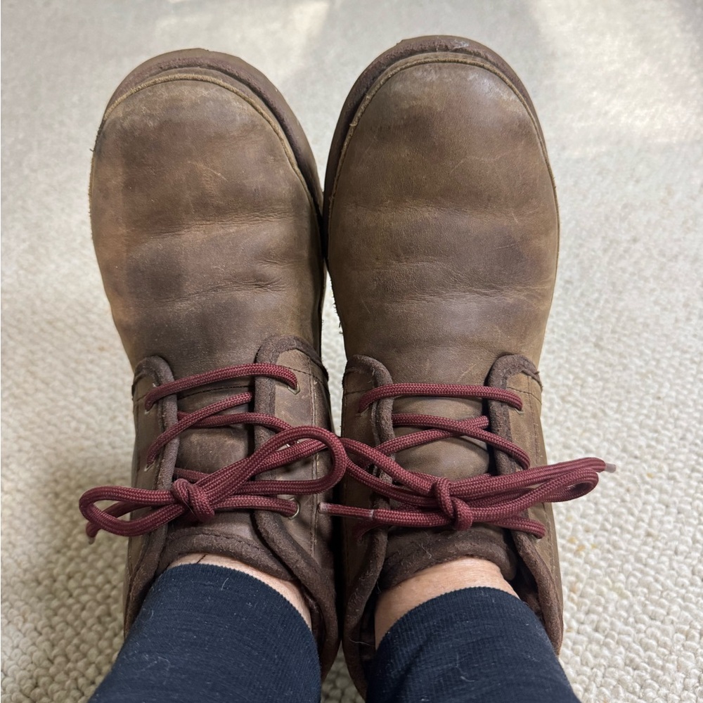 UGG Brown Boots with Red Accents